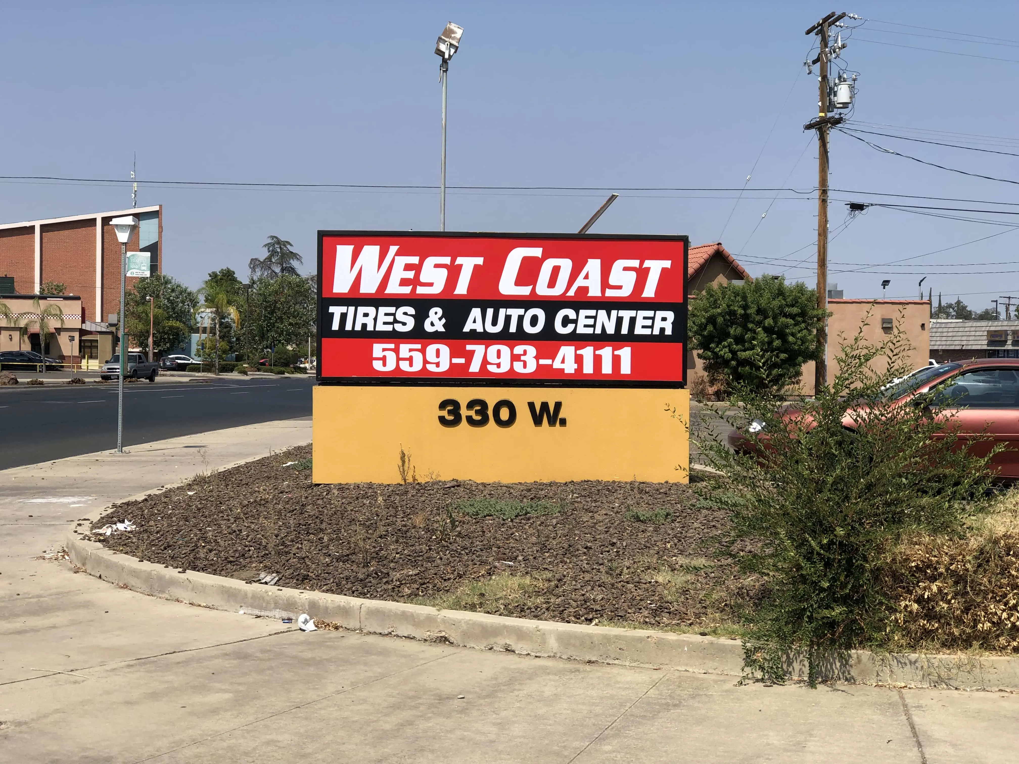 Custom monument sign Visalia