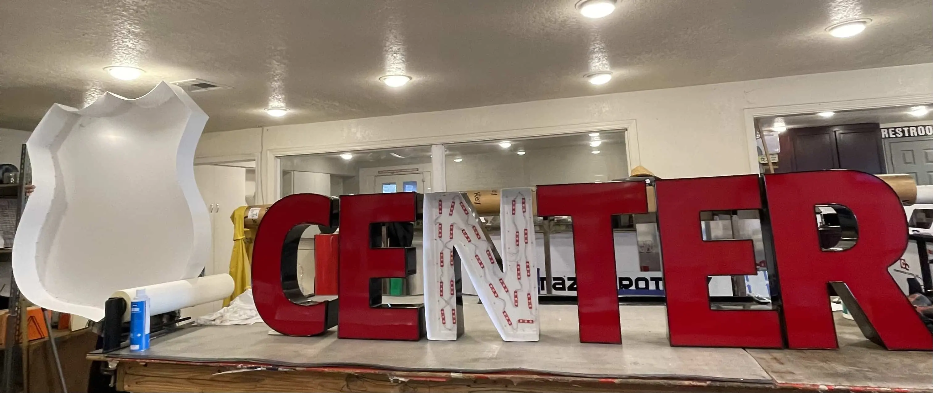 Sign installation preparation Visalia